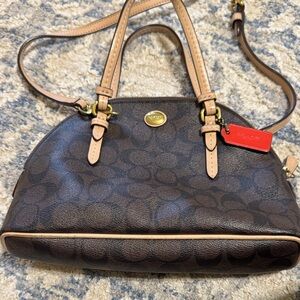Coach Peyton Signature Cora Domed Mini Satchel